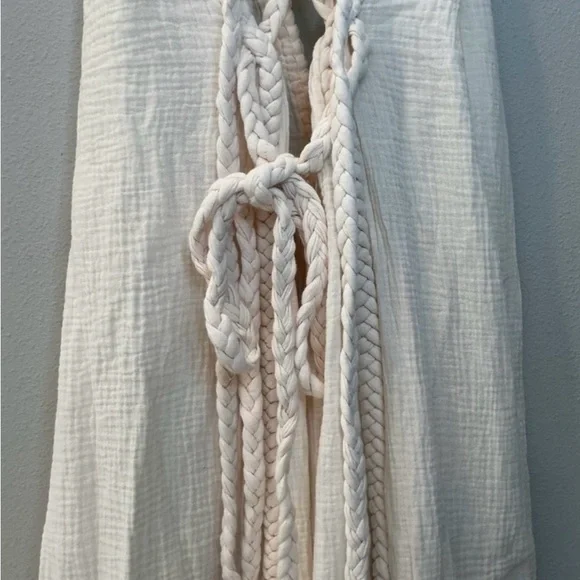 Aya Sacred Wear Off-White Simple Organic Cotton Boho Wedding Maxi Dress XS-L - Picture 9 of 13